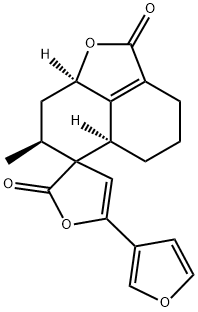 (3R,5'aR)-5-(3-フリル)-7'β-メチル-3',5',5'aα,7',8',8'aα-ヘキサヒドロスピロ[フラン-3(2H),6'-[6H]ナフト[1,8-bc]フラン]-2,2'(4'H)-ジオン 化学構造式