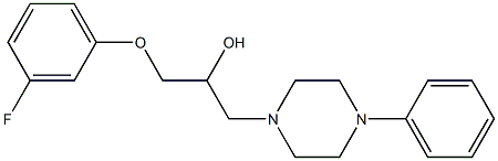 α-[(3-Fluorophenoxy)methyl]-4-phenyl-1-piperazineethanol 结构式