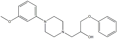α-(Phenoxymethyl)-4-(3-methoxyphenyl)-1-piperazineethanol 结构式