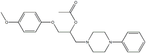 α-[(4-Methoxyphenoxy)methyl]-4-phenyl-1-piperazineethanol acetate Structure