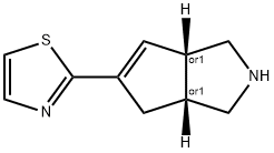 Cyclopenta[c]pyrrole, 1,2,3,3a,4,6a-hexahydro-5-(2-thiazolyl)-, (3aR,6aS)-rel- (9CI),663173-31-7,结构式