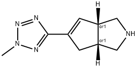 Cyclopenta[c]pyrrole, 1,2,3,3a,4,6a-hexahydro-5-(2-methyl-2H-tetrazol-5-yl)-, (3aR,6aS)-rel- (9CI),663173-49-7,结构式