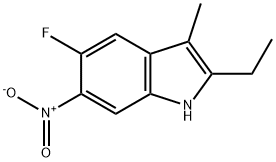 1H-Indole,2-ethyl-5-fluoro-3-methyl-6-nitro-(9CI) Struktur