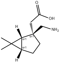 Bicyclo[3.1.0]hexane-2-acetic acid, 2-(aminomethyl)-6,6-dimethyl-, (1R,2R,5S)-rel- (9CI) Structure