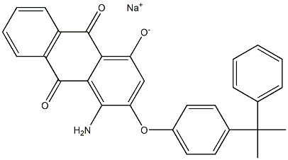 1-amino-4-hydroxy-2-[4-(1-methyl-1-phenylethyl)phenoxy]anthraquinone, monosulpho derivative, monosodium salt Structure