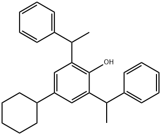 4-Cyclohexyl-2,6-di(α-methylbenzyl)phenol,66345-13-9,结构式