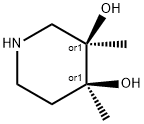 3,4-Piperidinediol, 3,4-dimethyl-, (3R,4S)-rel- (9CI) Structure