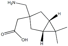 Bicyclo[3.1.0]hexane-3-acetic acid, 3-(aminomethyl)-6,6-dimethyl-, (1R,5S)-rel- (9CI) 化学構造式