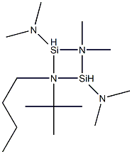 2-ブチル-2-tert-ブチル-N,N,N',N',4,4-ヘキサメチルシクロブタンジシラザン-1,3-ジアミン 化学構造式