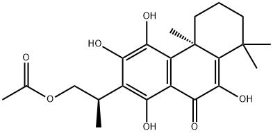 6,11,12,14-Tetrahydroxy-7-oxoabieta-5,8,11,13-tetraen-17-yl acetate Structure