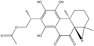 (2R)-2-[(4aS)-1,2,3,4,4a,9,10,10aα-Octahydro-5,6,8-trihydroxy-1,1,4aβ-trimethyl-9,10-dioxophenanthren-7-yl]-1-propanol 1-acetate,66584-97-2,结构式