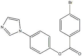 4-(1H-imidazol-1-yl)phenyl 4-bromobenzoate 化学構造式