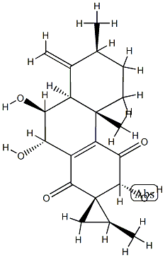 (2S,2'S)-4b,5,6,7,8,8aβ,9,10-Octahydro-3β,9α,10β-trihydroxy-2',4bα,7α-trimethyl-8-methylenespiro[phenanthrene-2(1H),1'-cyclopropane]-1,4(3H)-dione Struktur