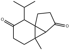2,3,3a,3b,4,5-ヘキサヒドロ-7-イソプロピル-3b-メチル-1H-シクロペンタ[1,3]シクロプロパ[1,2]ベンゼン-3,6(7H)-ジオン 化学構造式