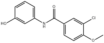3-chloro-N-(3-hydroxyphenyl)-4-methoxybenzamide Structure