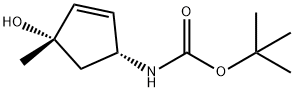 Carbamic acid, [(1R,4S)-4-hydroxy-4-methyl-2-cyclopenten-1-yl]-, 1,1-,667457-61-6,结构式