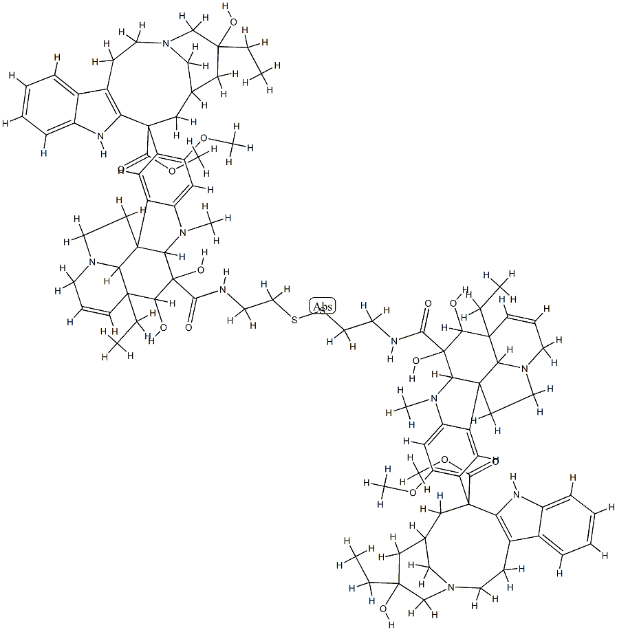 bis(N-ethylidene vindesine)disulfide Structure