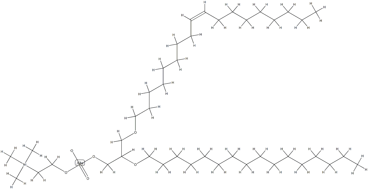 O-hexadecyl O-(1-octadec-9-enyl)phosphatidylcholine Structure