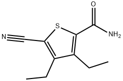 2-Thiophenecarboxamide,5-cyano-3,4-diethyl-(9CI) Structure