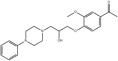 1-{4-[2-hydroxy-3-(4-phenyl-1-piperazinyl)propoxy]-3-methoxyphenyl}ethanone,667891-21-6,结构式