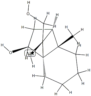 1,3a-Methano-3aH-indene-3,8-diol, octahydro-8-(hydroxymethyl)-7a-methyl-, (1R,3R,3aR,7aR,8R)-rel- (9CI) Structure