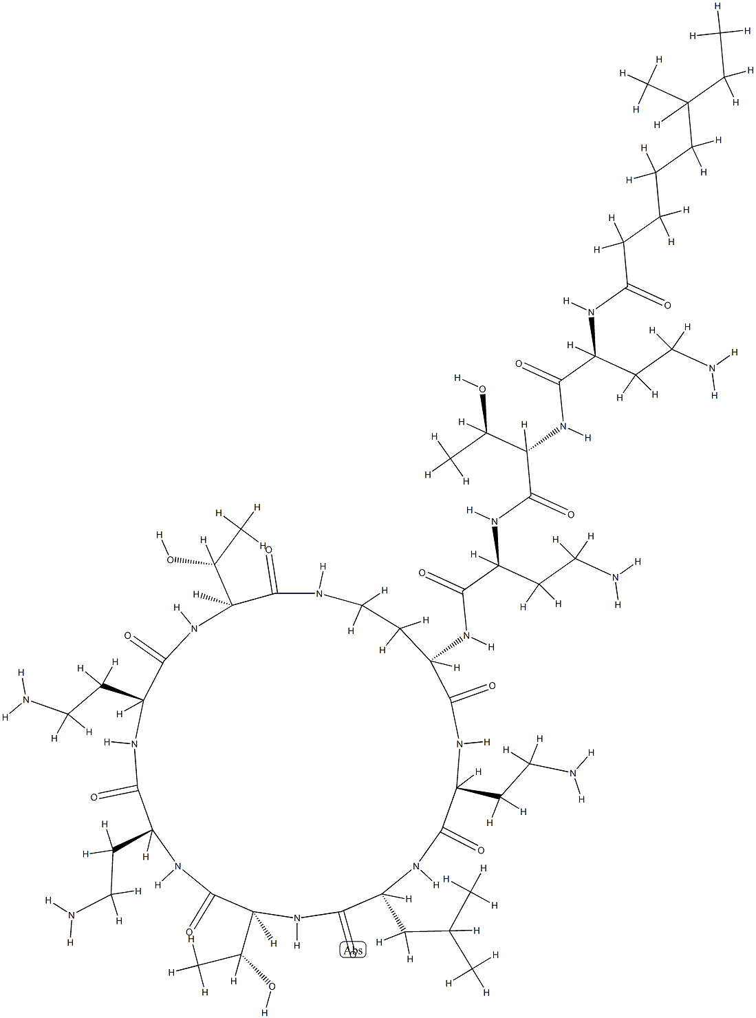 多黏菌素 M,6683-17-6,结构式