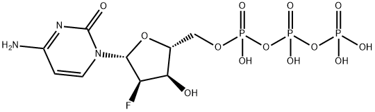 Cytidine 5'-(tetrahydrogen triphosphate), 2'-deoxy-2'-fluoro- Struktur