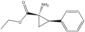 Cyclopropanecarboxylic acid, 1-amino-2-phenyl-, ethyl ester, (1R,2S)-rel- (9CI) Structure