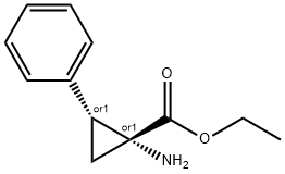 Cyclopropanecarboxylic acid, 1-amino-2-phenyl-, ethyl ester, (1R,2R)-rel- (9CI) Structure