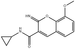 2H-1-Benzopyran-3-carboxamide,N-cyclopropyl-2-imino-8-methoxy-(9CI)|