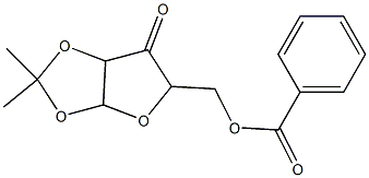 1,2-O-(异丙亚基)-ALPHA-D-赤式-呋喃戊-3-酮糖苯甲酸酯,6698-46-0,结构式