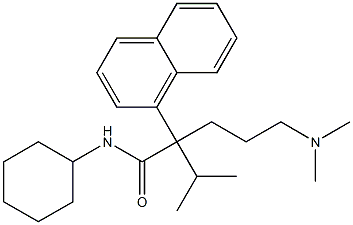 N-Cyclohexyl-α-[3-(dimethylamino)propyl]-α-(1-methylethyl)-1-naphthaleneacetamide 结构式