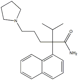 α-(1-Methylethyl)-α-(1-naphthalenyl)-1-pyrrolidinepentanamide Struktur