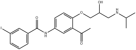 3-iodobenzoylacebutolol 化学構造式