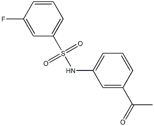 N-(3-acetylphenyl)-3-fluorobenzenesulfonamide Struktur