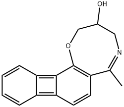 3,4-Dihydro-6-methyl-2H-biphenyleno[1,2-b]-1,5-oxazocin-3-ol 结构式