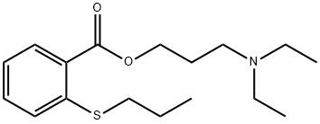 3-(ジエチルアミノ)プロピル=o-(プロピルチオ)ベンゾアート 化学構造式