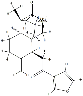 (4S,4aβ)-4,4a,5,6,7,8-Hexahydro-8α-[2-(3-furyl)-2-oxoethyl]-4-methyl-7-methylene-3H-4β,8aβ-propano-1H-2-benzopyran-3-one,6704-58-1,结构式