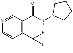 3-Pyridinecarboxamide,N-1-pyrrolidinyl-4-(trifluoromethyl)-(9CI) 化学構造式