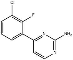 4-(3-氯-2-氟苯基)嘧啶-2-胺 结构式