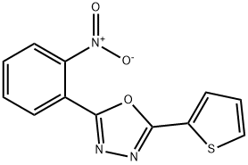 2-(2-nitrophenyl)-5-(2-thienyl)-1,3,4-oxadiazole Structure