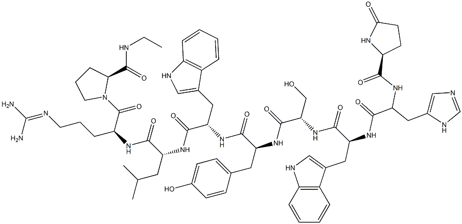 (D-Trp(sup 6)-pro(sup 9))-LHRH ethylamide Structure