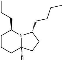 (8aβ)-オクタヒドロ-3β-ブチル-5α-プロピルインドリジン 化学構造式