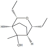 3-Oxabicyclo[3.2.1]octan-8-ol,2,4-diethyl-8-methyl-,(1R,2S,4R,5S,8-anti)-rel-(9CI) Structure