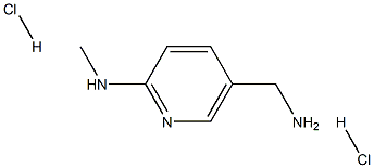 3-Pyridinemethanamine, 6-(methylamino)-, hydrochloride (1:2) 化学構造式