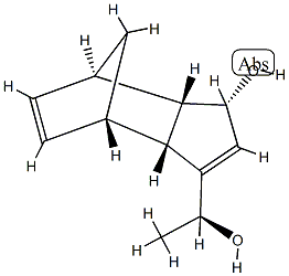 4,7-Methano-1H-indene-3-methanol,3a,4,7,7a-tetrahydro-1-hydroxy--alpha--methyl-,(-alpha-R,1R,3aS,4R,7S,7aR)-rel-(9CI) 化学構造式
