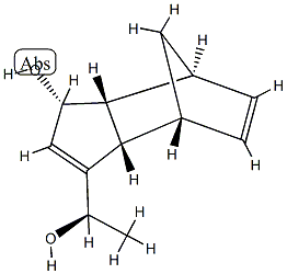 4,7-Methano-1H-indene-3-methanol,3a,4,7,7a-tetrahydro-1-hydroxy--alpha--methyl-,(-alpha-R,1R,3aS,4R,7S,7aR)-(9CI) 结构式