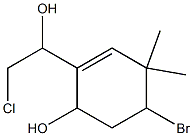 4-Bromo-α-(chloromethyl)-6-hydroxy-3,3-dimethyl-1-cyclohexene-1-methanol Struktur