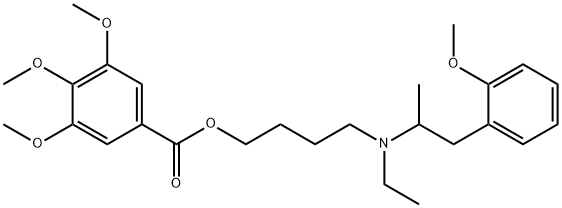 3,4,5-Trimethoxybenzoic acid 4-[ethyl(2-methoxy-α-methylphenethyl)amino]butyl ester 结构式