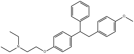 2-[4-(4-Methoxy-α-phenylphenethyl)phenoxy]ethyldiethylamine,6732-77-0,结构式